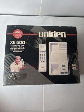 Vintage Uniden XE 600 Cordless Telephone with Speakerphone and Memory